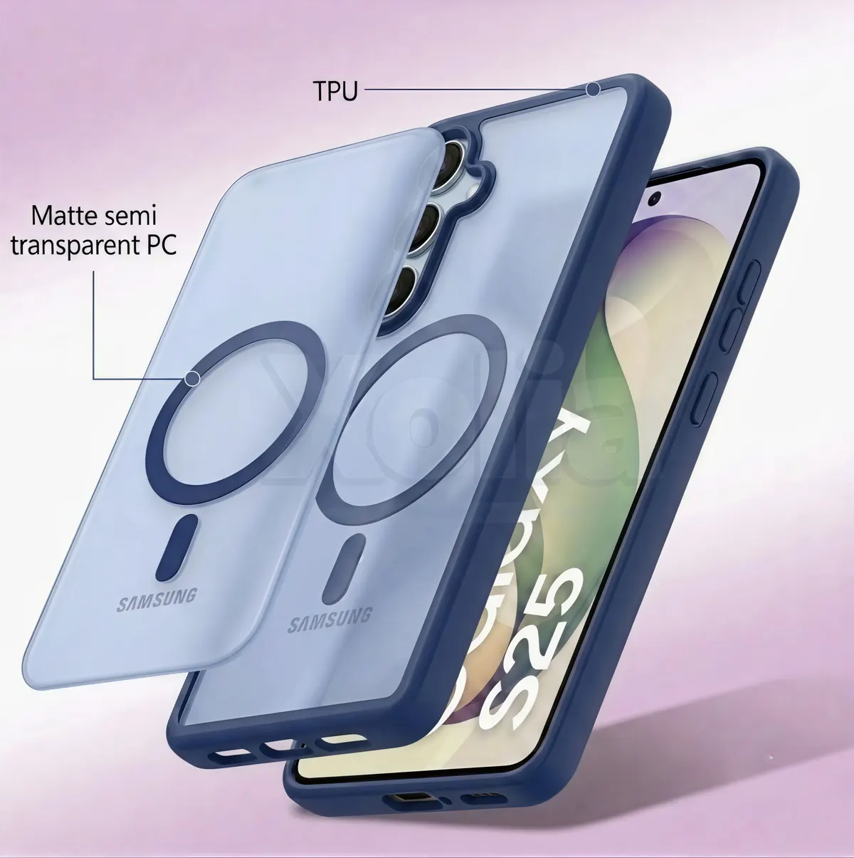 Xolia Back Cover for Samsung Galaxy S25 5G (Blue, Shock Proof, Silicon, Polycarbonate, Pack of: 1) — image 5 of 5