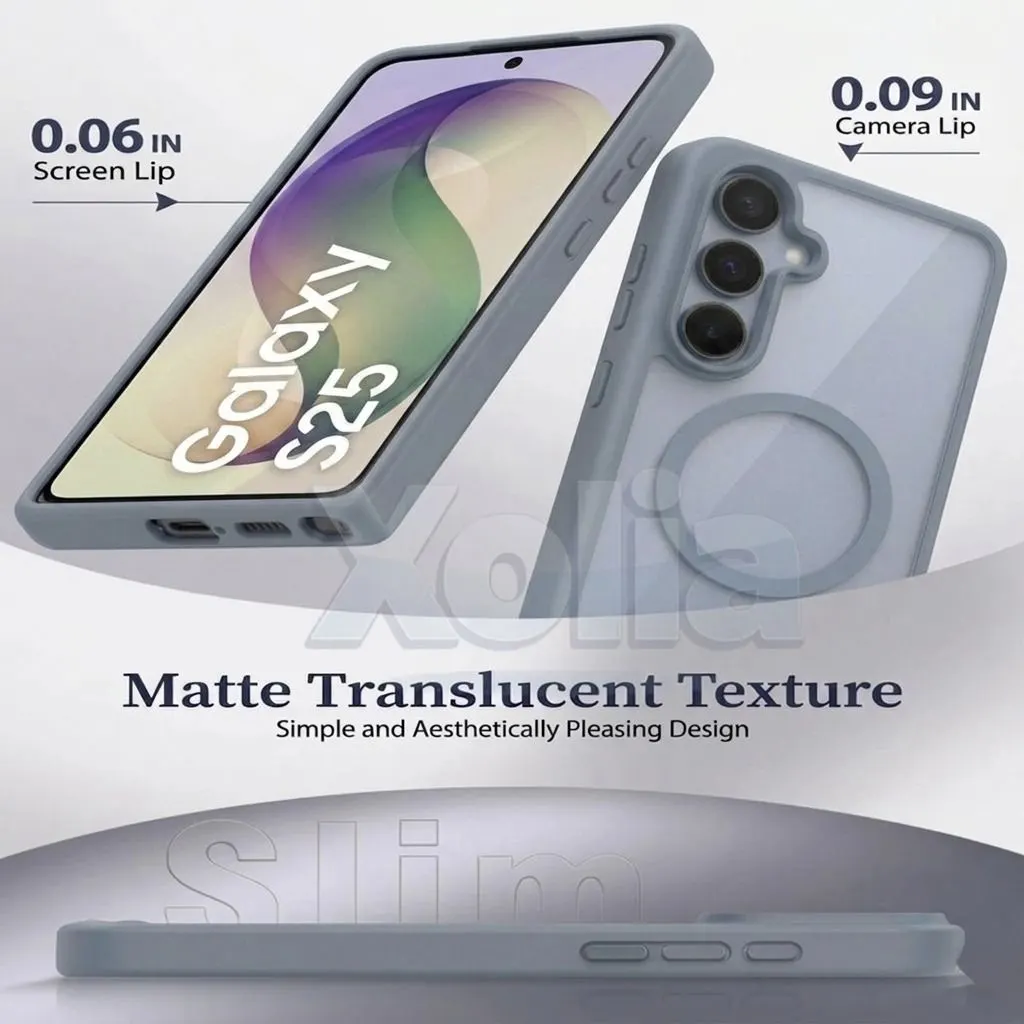 Xolia Back Cover for Samsung Galaxy S25 5G (Grey, Shock Proof, Silicon, Polycarbonate, Pack of: 1) — image 3 of 5