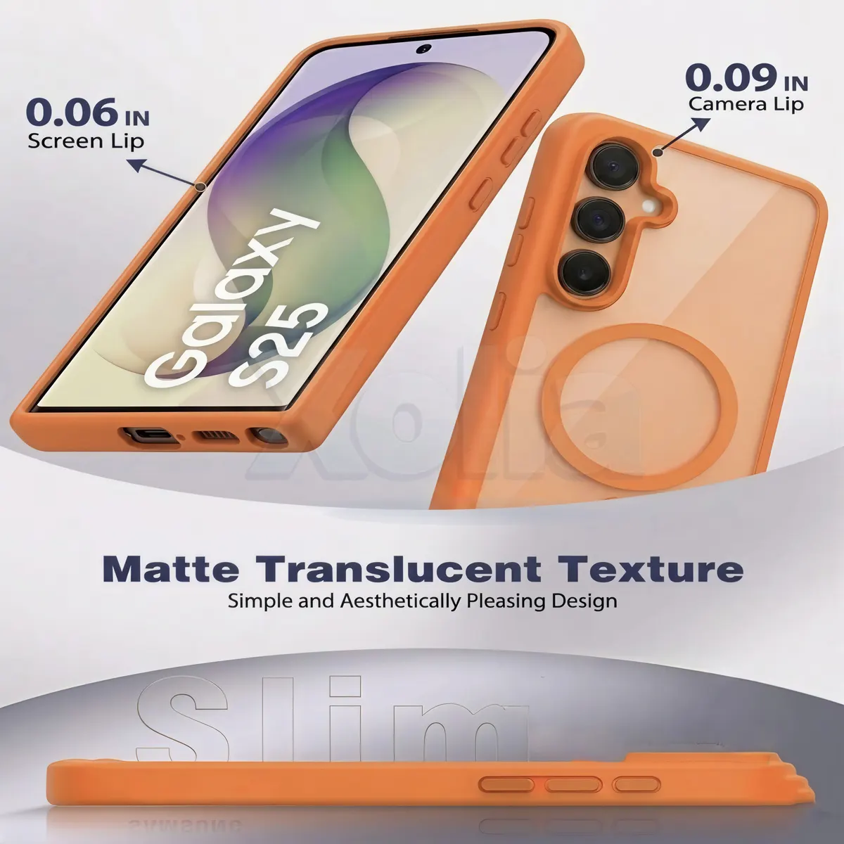 Xolia Back Cover for Samsung Galaxy S25 5G (Orange, Shock Proof, Silicon, Polycarbonate, Pack of: 1) — image 3 of 5