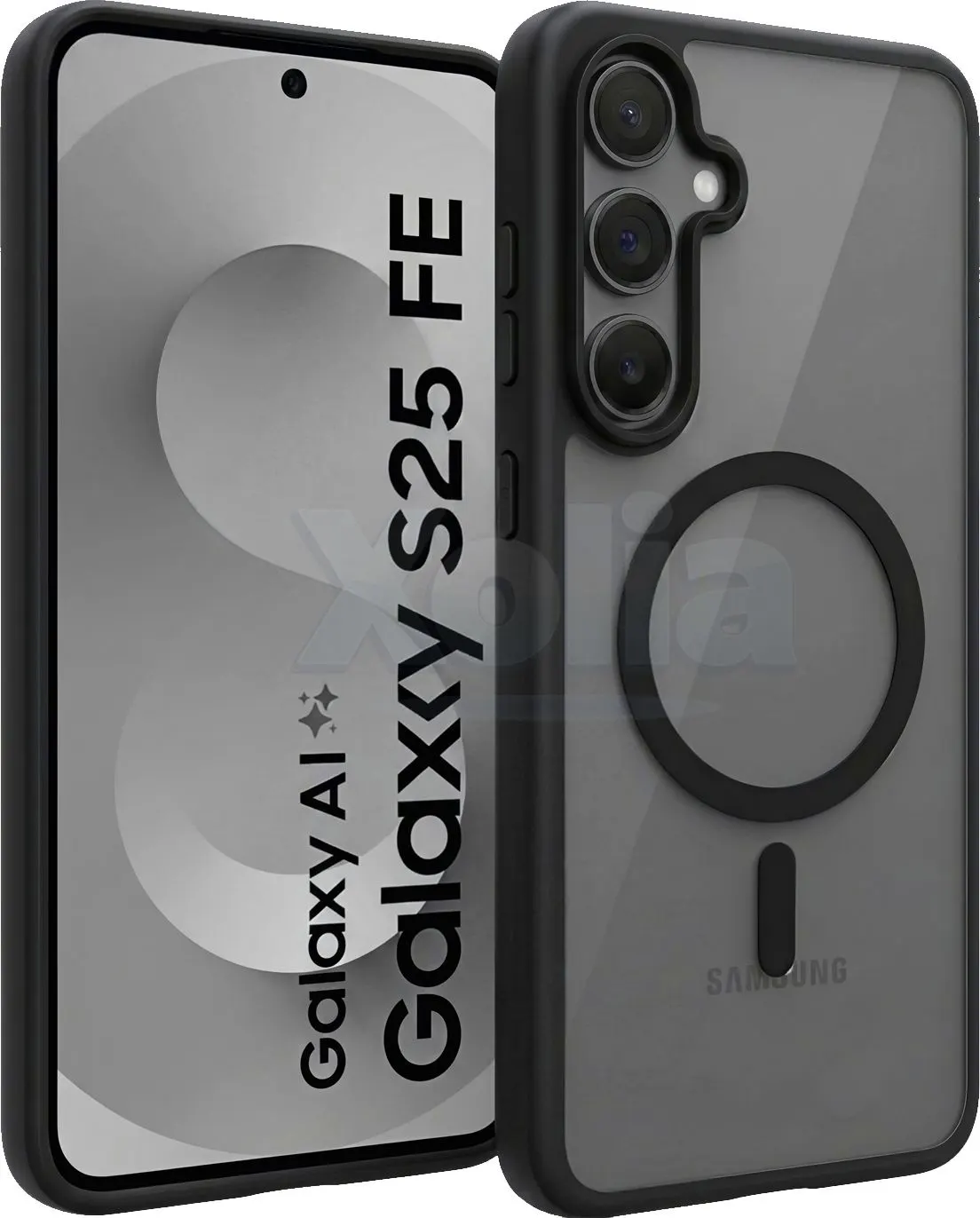 Xolia Back Cover for Samsung Galaxy S25 FE 5G (Black, Shock Proof, Polycarbonate, Silicon, Pack of: 1) — image 1 of 5