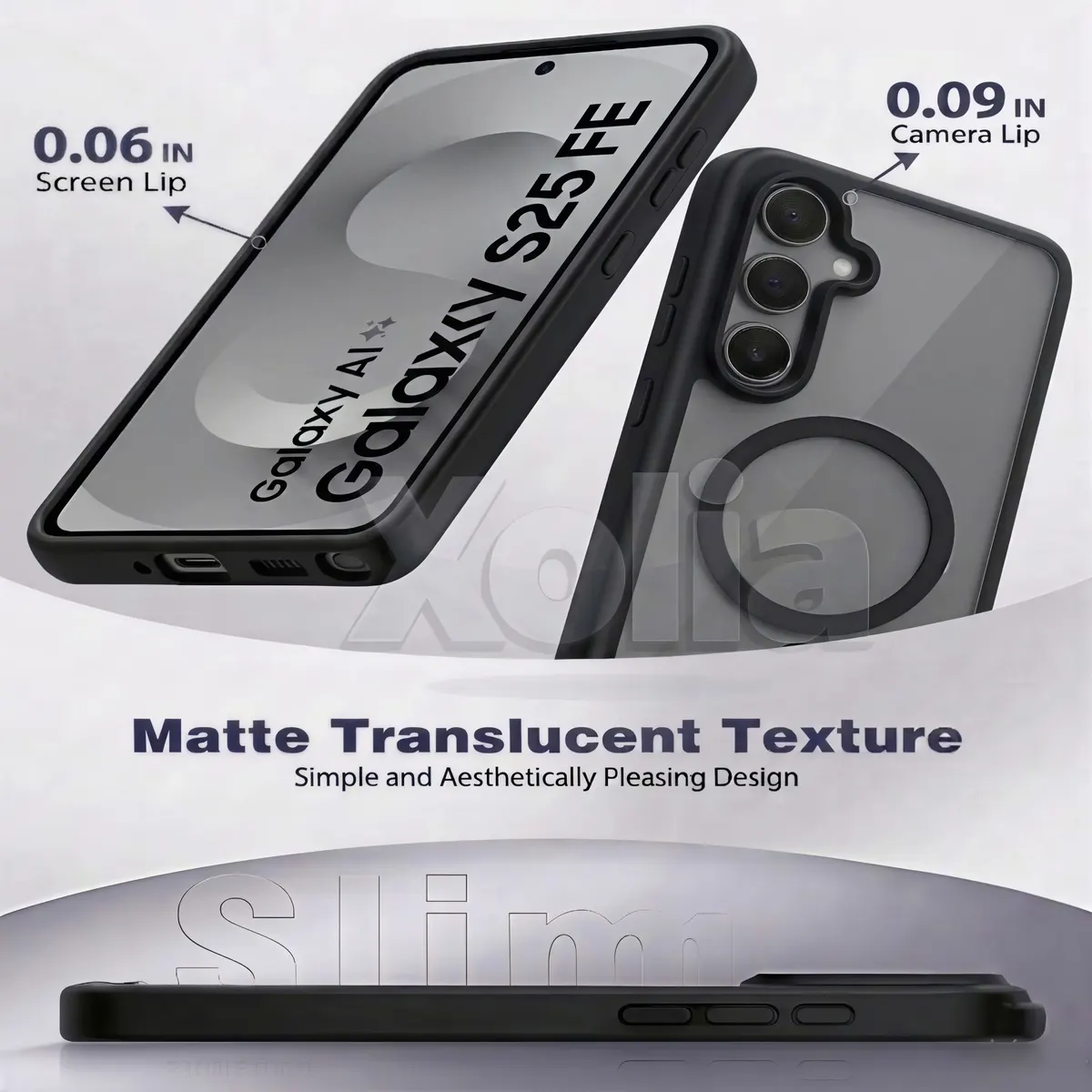 Xolia Back Cover for Samsung Galaxy S25 FE 5G (Black, Shock Proof, Polycarbonate, Silicon, Pack of: 1) — image 3 of 5