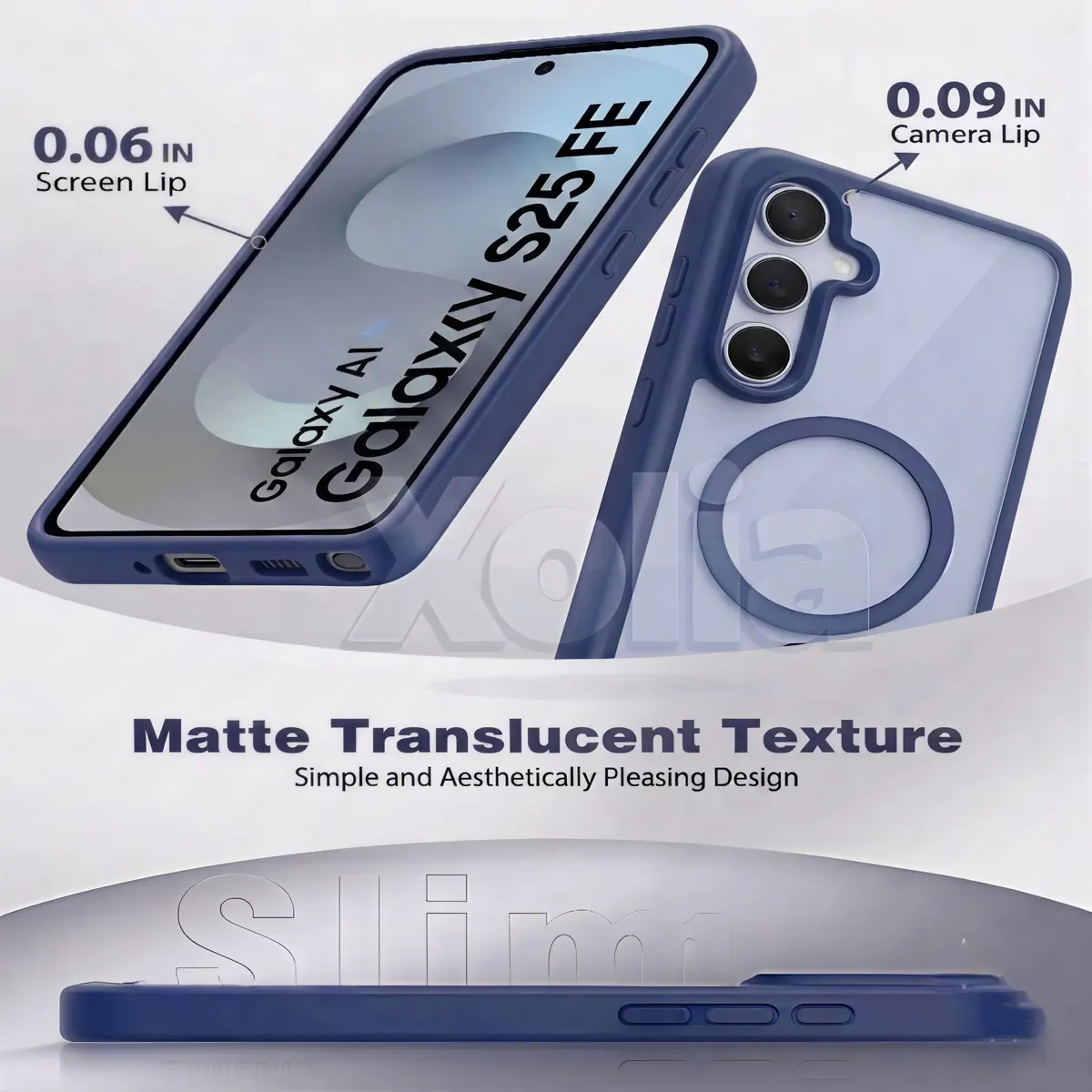Xolia Back Cover for Samsung Galaxy S25 FE 5G (Blue, Shock Proof, Polycarbonate, Silicon, Pack of: 1) — image 3 of 5