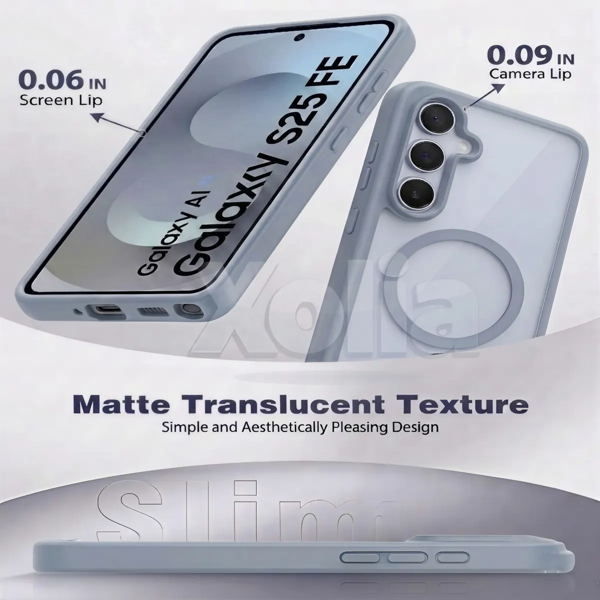 Xolia Back Cover for Samsung Galaxy S25 FE 5G (Grey, Shock Proof, Polycarbonate, Silicon, Pack of: 1) — image 3 of 5