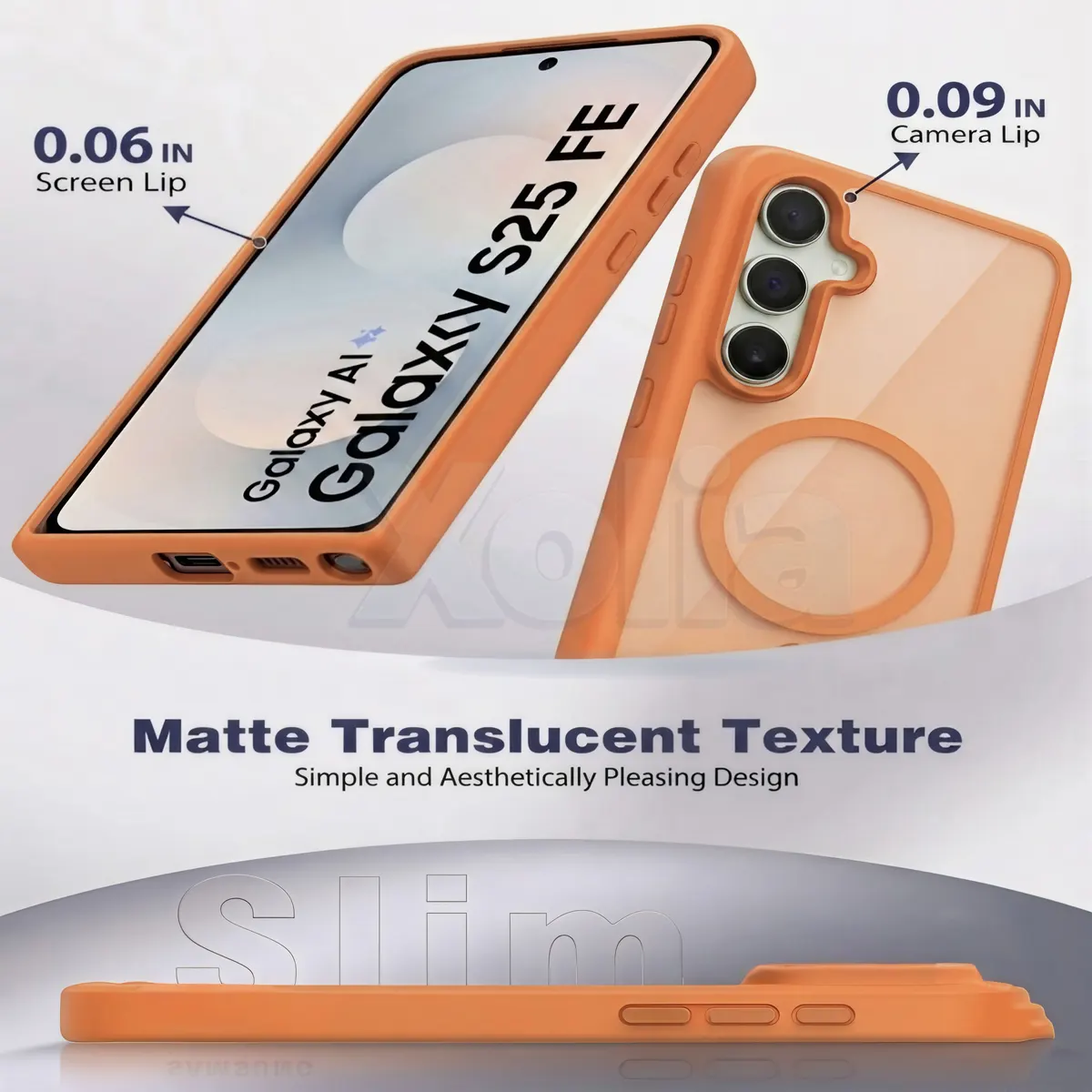 Xolia Back Cover for Samsung Galaxy S25 FE 5G (Orange, Shock Proof, Polycarbonate, Silicon, Pack of: 1) — image 3 of 5