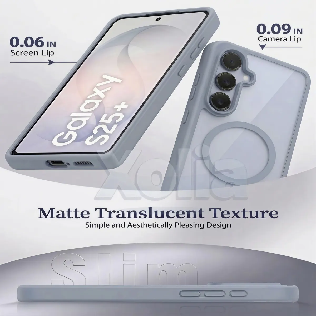 Xolia Back Cover for Samsung Galaxy S25 Plus 5G (Grey, Shock Proof, Polycarbonate, Silicon, Pack of: 1) — image 3 of 5