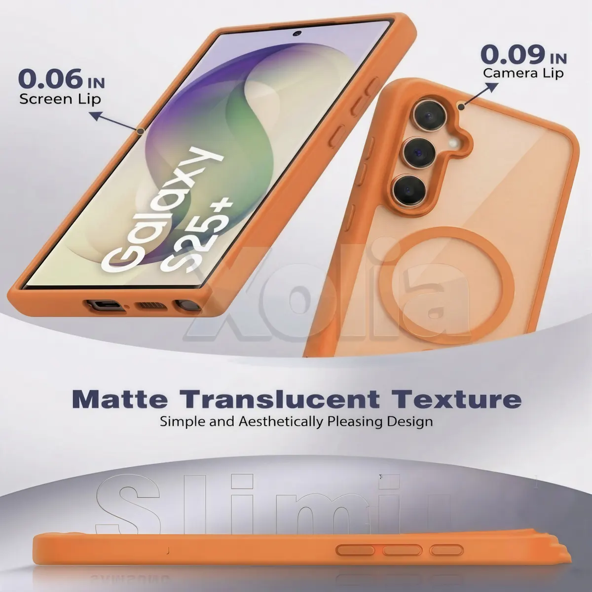 Xolia Back Cover for Samsung Galaxy S25 Plus 5G (Orange, Shock Proof, Polycarbonate, Silicon, Pack of: 1) — image 3 of 5