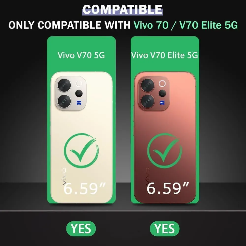 Xolia Back Cover for Vivo V70 5G (Black, Shock Proof, Polycarbonate, Silicon, Pack of: 1) — image 2 of 5