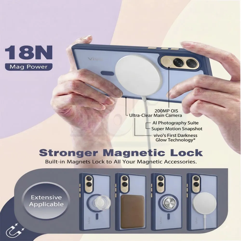 Xolia Back Cover for Vivo V70 FE 5G (Blue, Shock Proof, Polycarbonate, Silicon, Pack of: 1) — image 4 of 5