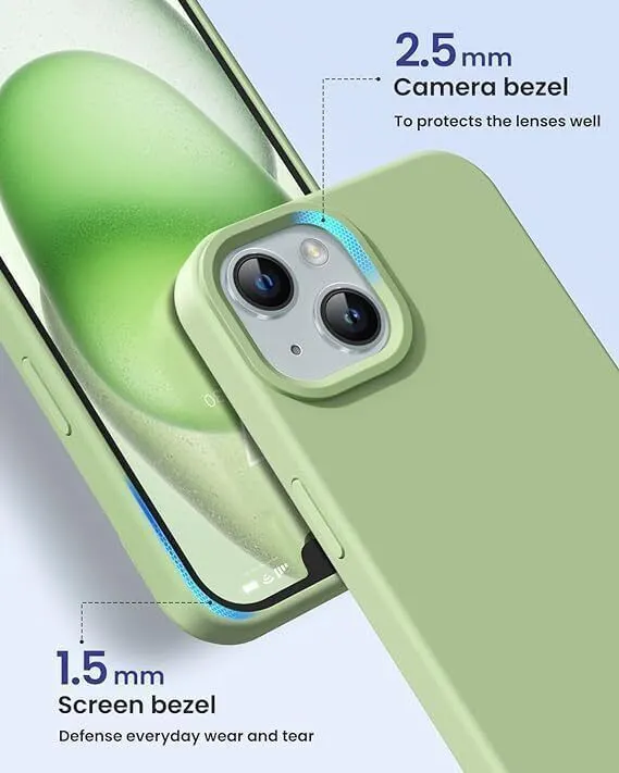 Micvir Back Cover for Apple iPhone 15 Plus (Green, Grip Case, Silicon, Pack of: 1) — image 2 of 4