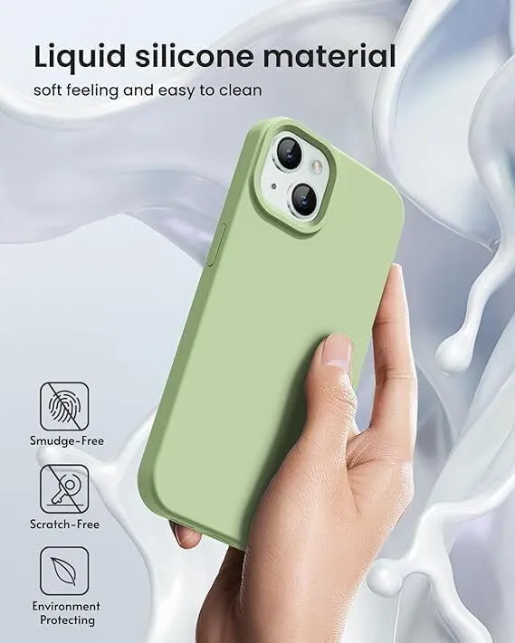 Micvir Back Cover for Apple iPhone 15 Plus (Green, Grip Case, Silicon, Pack of: 1) — image 3 of 4