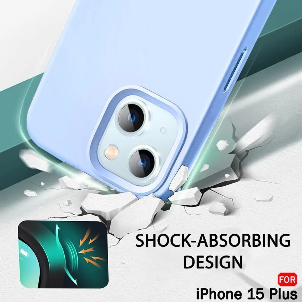 Micvir Back Cover for Apple iPhone 15 Plus (Blue, Grip Case, Silicon, Pack of: 1) — image 3 of 5