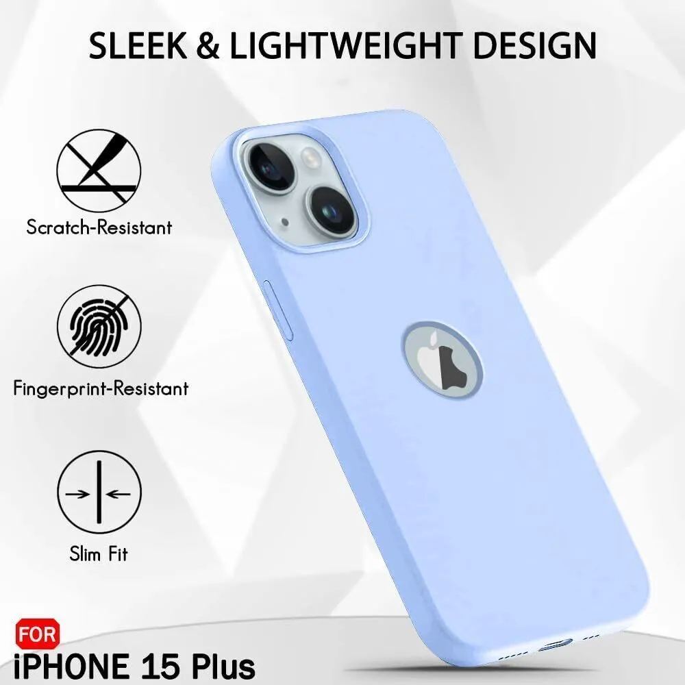 Micvir Back Cover for Apple iPhone 15 Plus (Blue, Grip Case, Silicon, Pack of: 1) — image 5 of 5