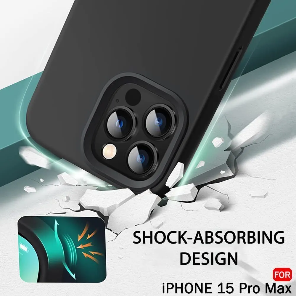 Micvir Back Cover for Apple iPhone 15 Pro Max (Black, Grip Case, Silicon, Pack of: 1) — image 3 of 5