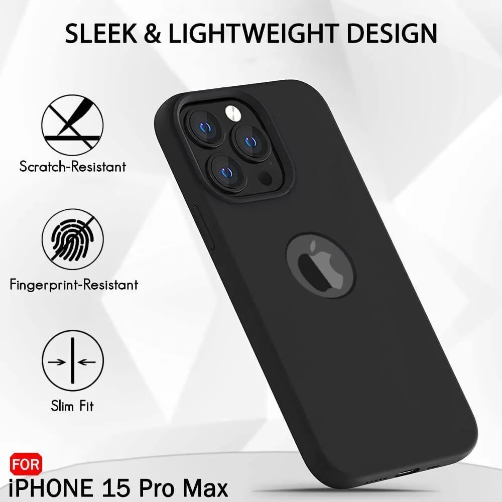 Micvir Back Cover for Apple iPhone 15 Pro Max (Black, Grip Case, Silicon, Pack of: 1) — image 5 of 5
