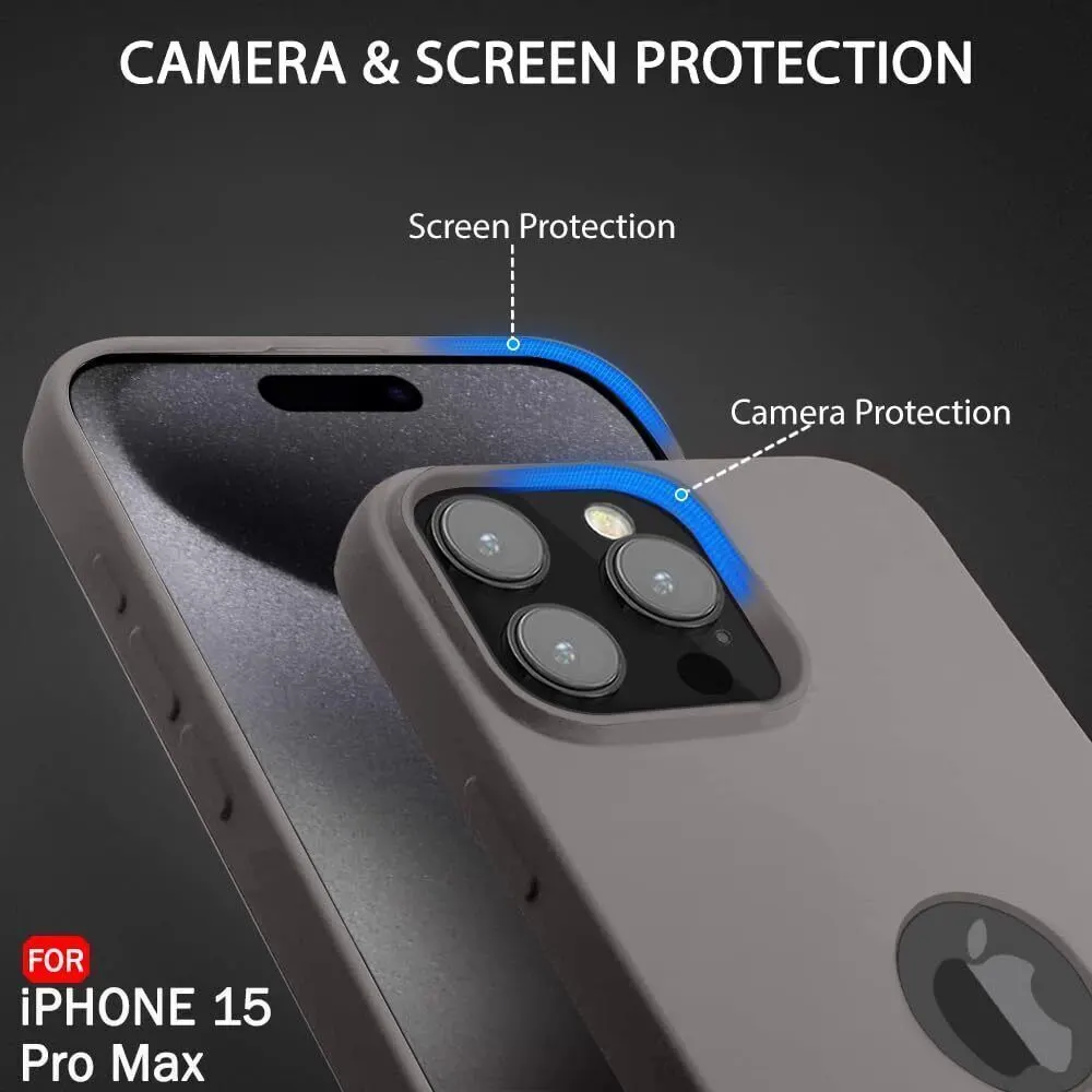 Micvir Back Cover for Apple iPhone 15 Pro Max (Grey, Grip Case, Silicon, Pack of: 1) — image 2 of 5