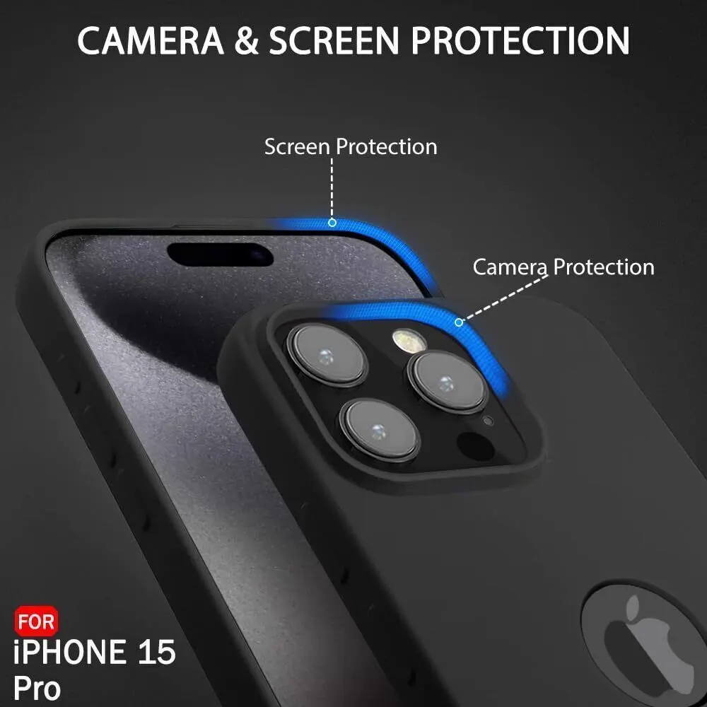 Micvir Back Cover for Apple iPhone 15 Pro (Black, Grip Case, Silicon, Pack of: 1) — image 2 of 5