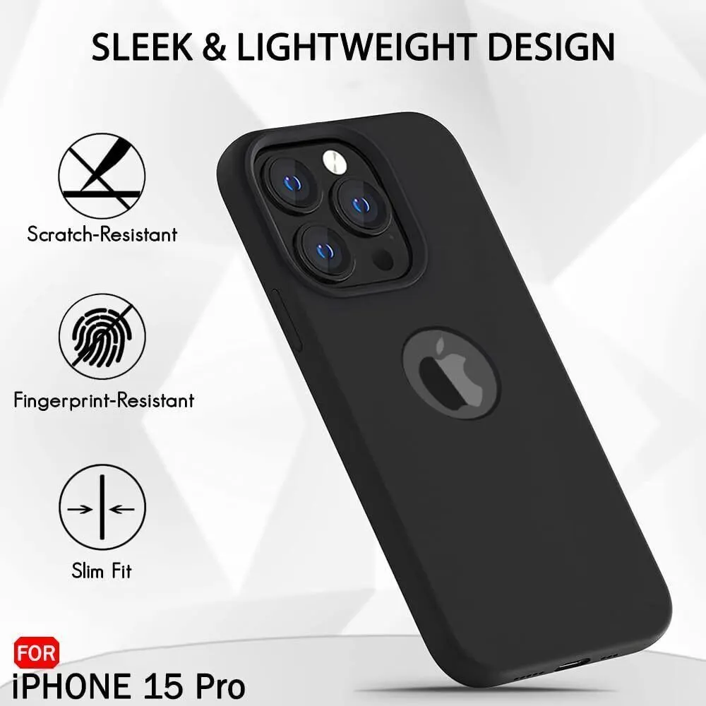 Micvir Back Cover for Apple iPhone 15 Pro (Black, Grip Case, Silicon, Pack of: 1) — image 5 of 5