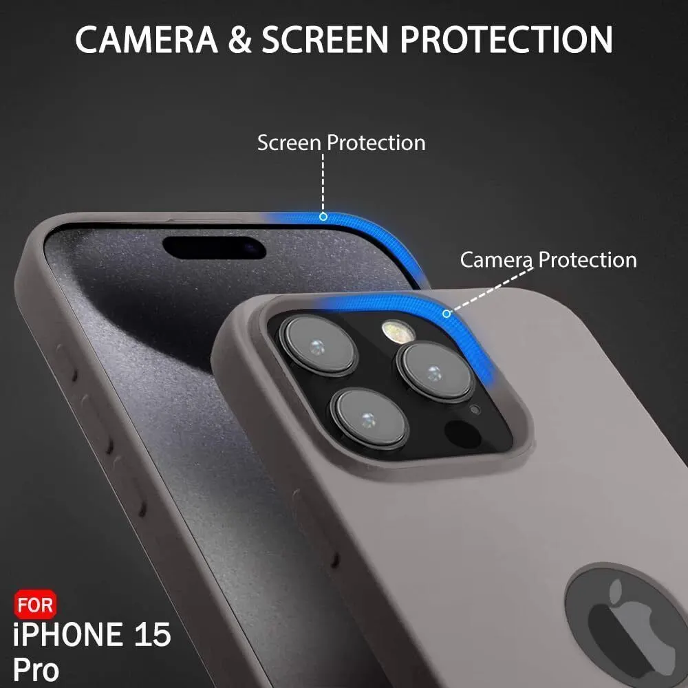 Micvir Back Cover for Apple iPhone 15 Pro (Grey, Grip Case, Silicon, Pack of: 1) — image 2 of 5