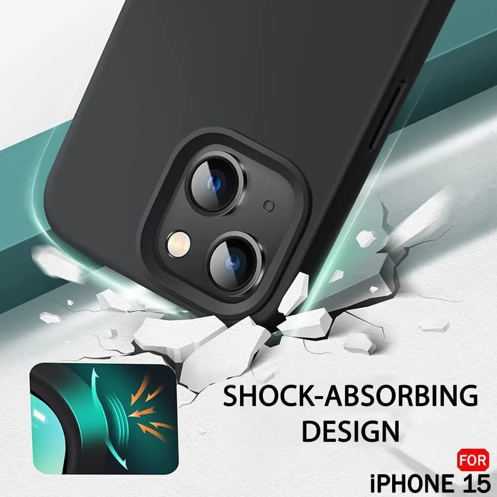 Micvir Back Cover for Apple iPhone 15 (Black, Grip Case, Silicon, Pack of: 1) — image 3 of 5