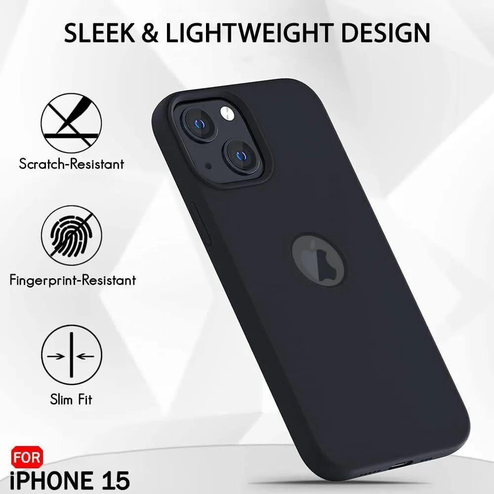 Micvir Back Cover for Apple iPhone 15 (Black, Grip Case, Silicon, Pack of: 1) — image 5 of 5