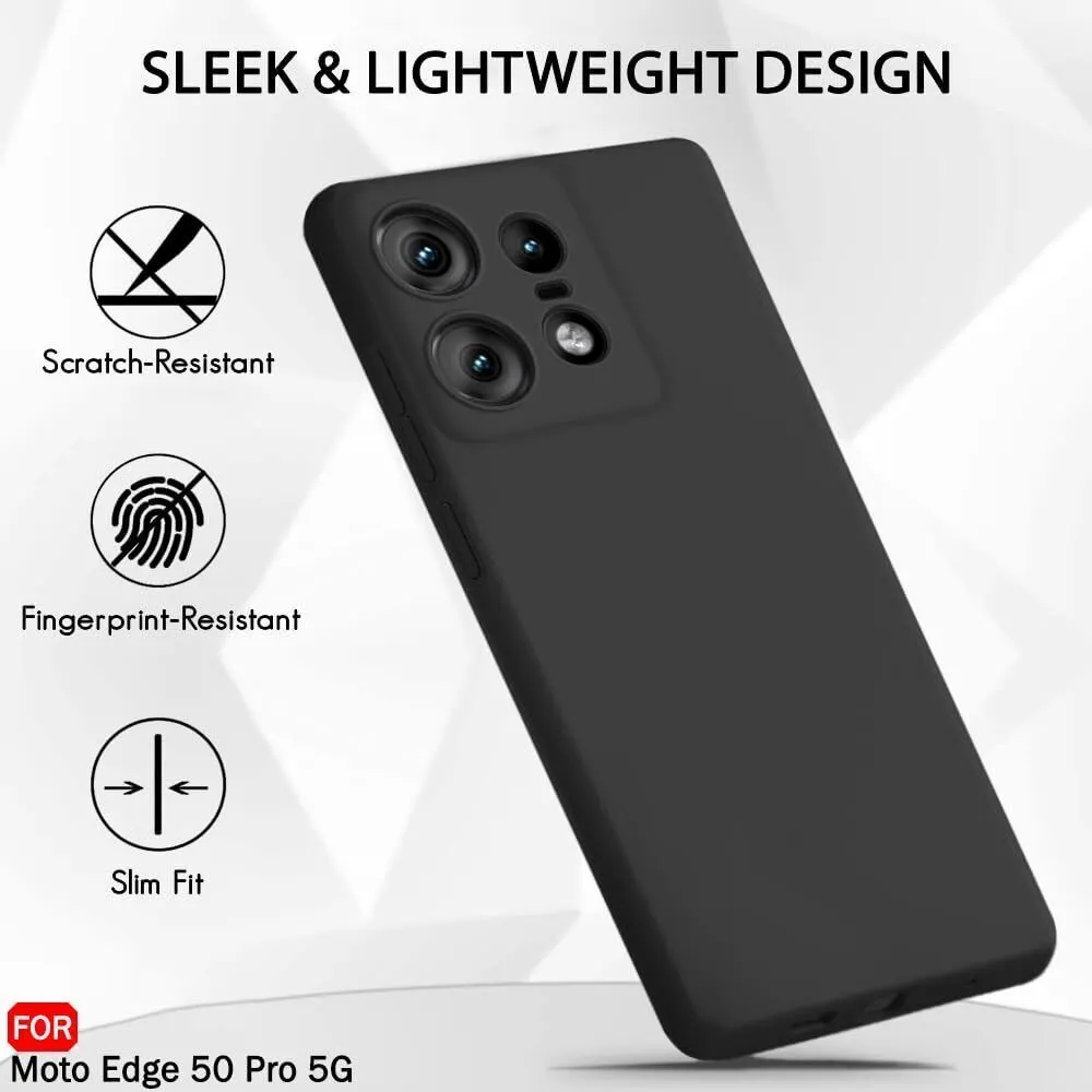 Micvir Back Cover for Motorola Edge 50 Pro 5G (Black, Grip Case, Silicon, Pack of: 1) — image 4 of 5