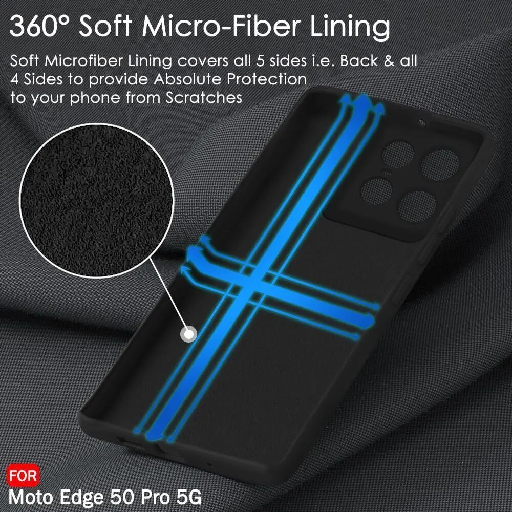 Micvir Back Cover for Motorola Edge 50 Pro 5G (Black, Grip Case, Silicon, Pack of: 1) — image 5 of 5