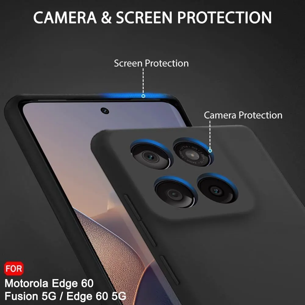 Micvir Back Cover for Motorola Edge 60 5G (Black, Grip Case, Silicon, Pack of: 1) — image 2 of 5
