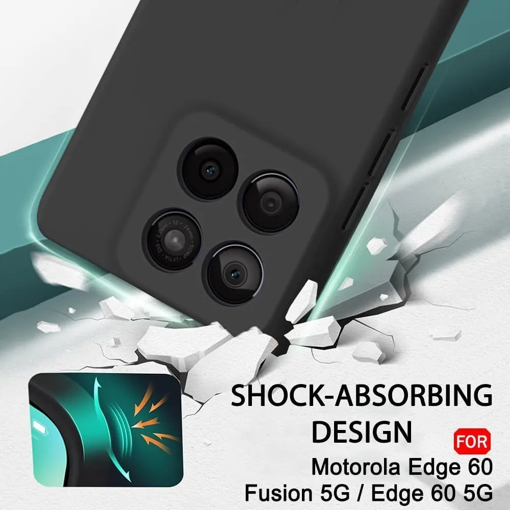 Micvir Back Cover for Motorola Edge 60 5G (Black, Grip Case, Silicon, Pack of: 1) — image 3 of 5