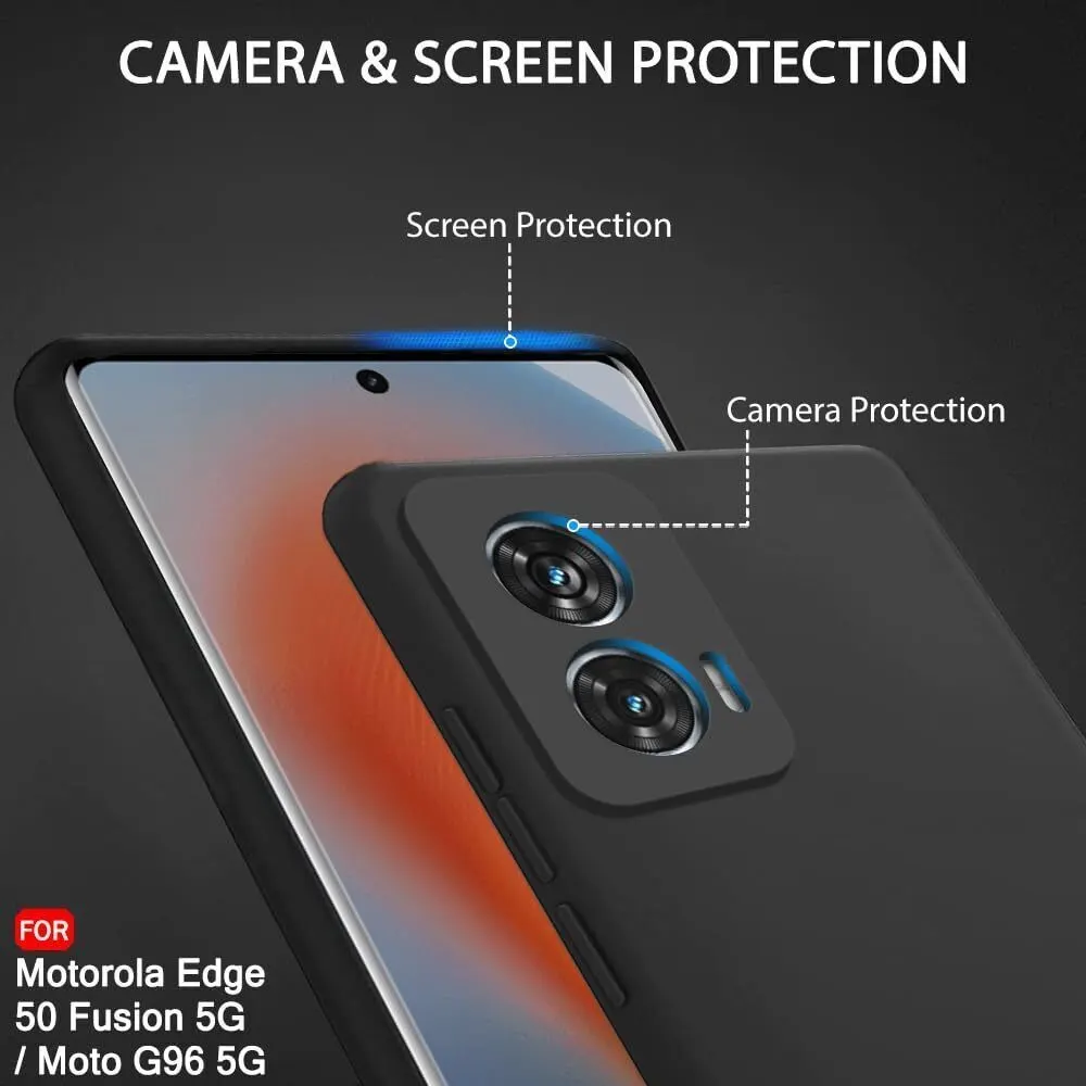 Micvir Back Cover for Motorola Moto G96 5G (Black, Grip Case, Silicon, Pack of: 1) — image 3 of 5