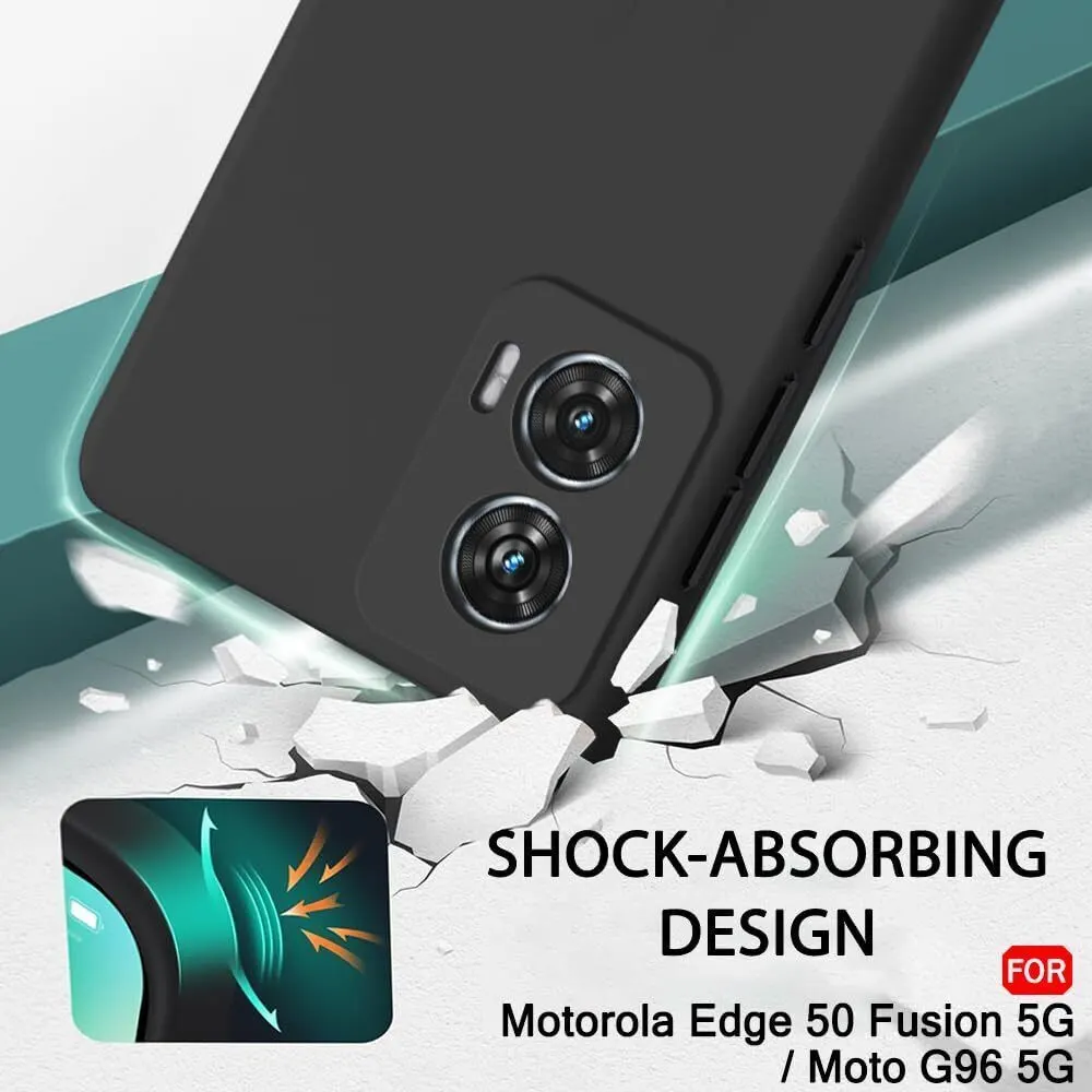 Micvir Back Cover for Motorola Moto G96 5G (Black, Grip Case, Silicon, Pack of: 1) — image 4 of 5