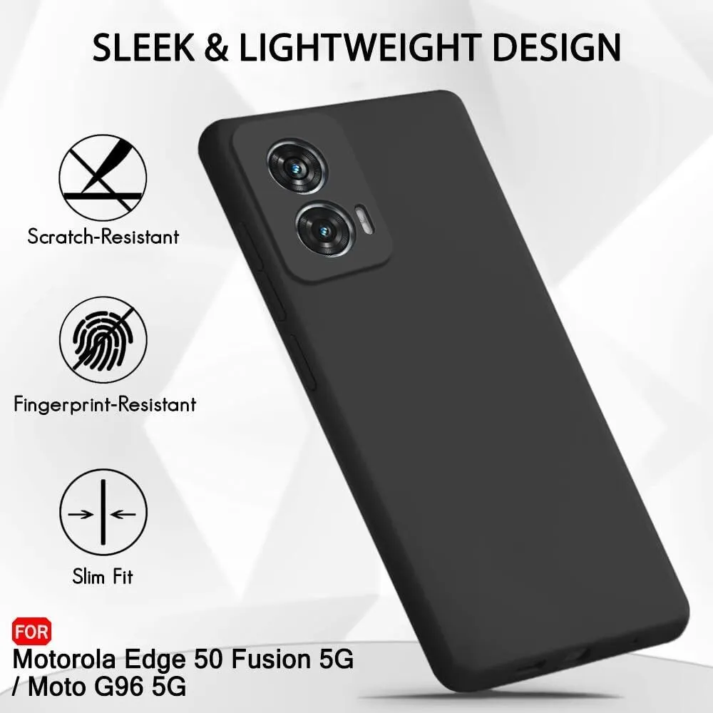 Micvir Back Cover for Motorola Moto G96 5G (Black, Grip Case, Silicon, Pack of: 1) — image 5 of 5