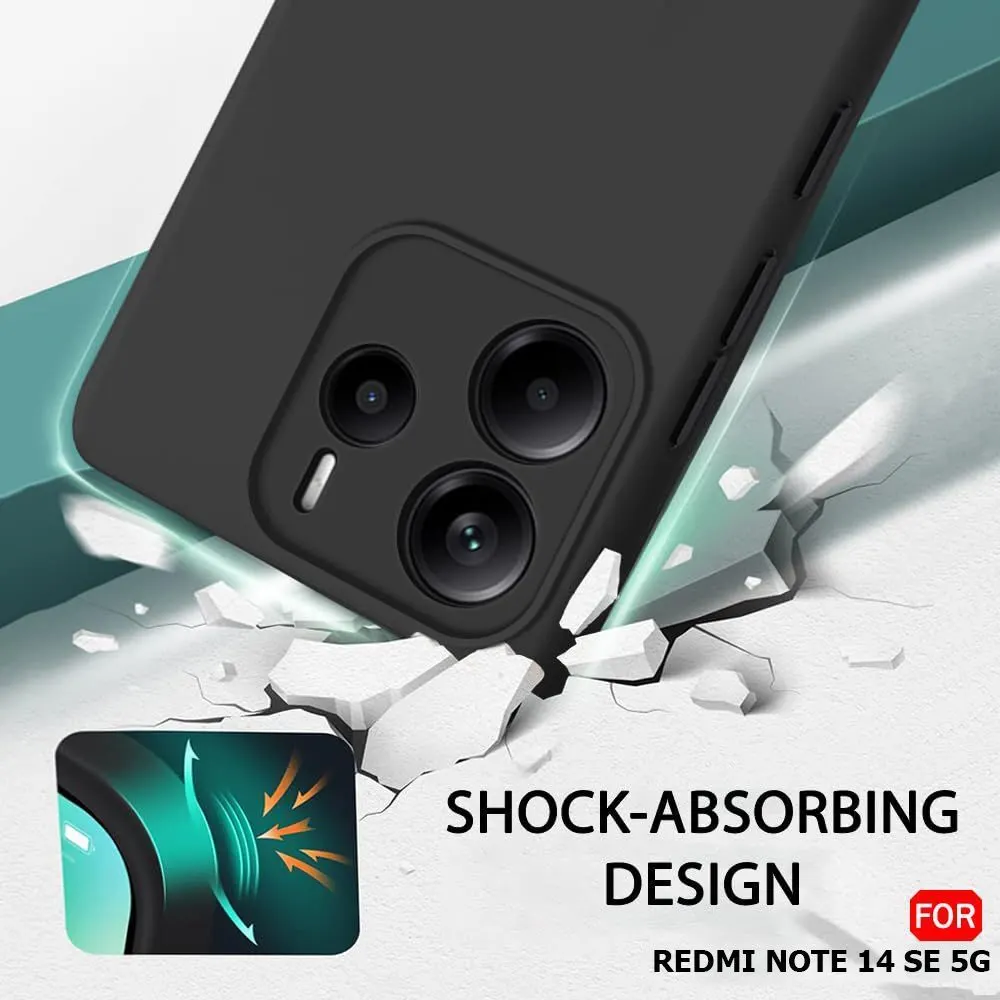Micvir Back Cover for Redmi Note 14 SE 5G (Black, Grip Case, Silicon, Pack of: 1) — image 3 of 5
