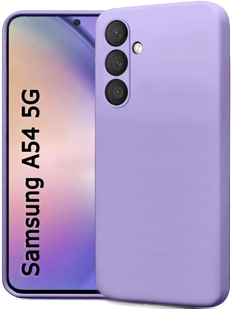 Micvir Back Cover for Samsung Galaxy A54 5G (Purple, Grip Case, Silicon, Pack of: 1)