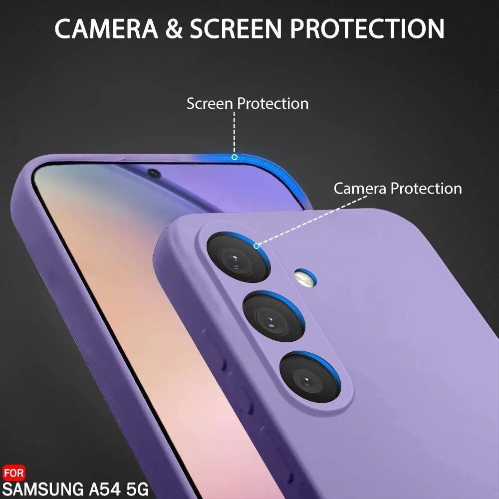 Micvir Back Cover for Samsung Galaxy A54 5G (Purple, Grip Case, Silicon, Pack of: 1) — image 2 of 5