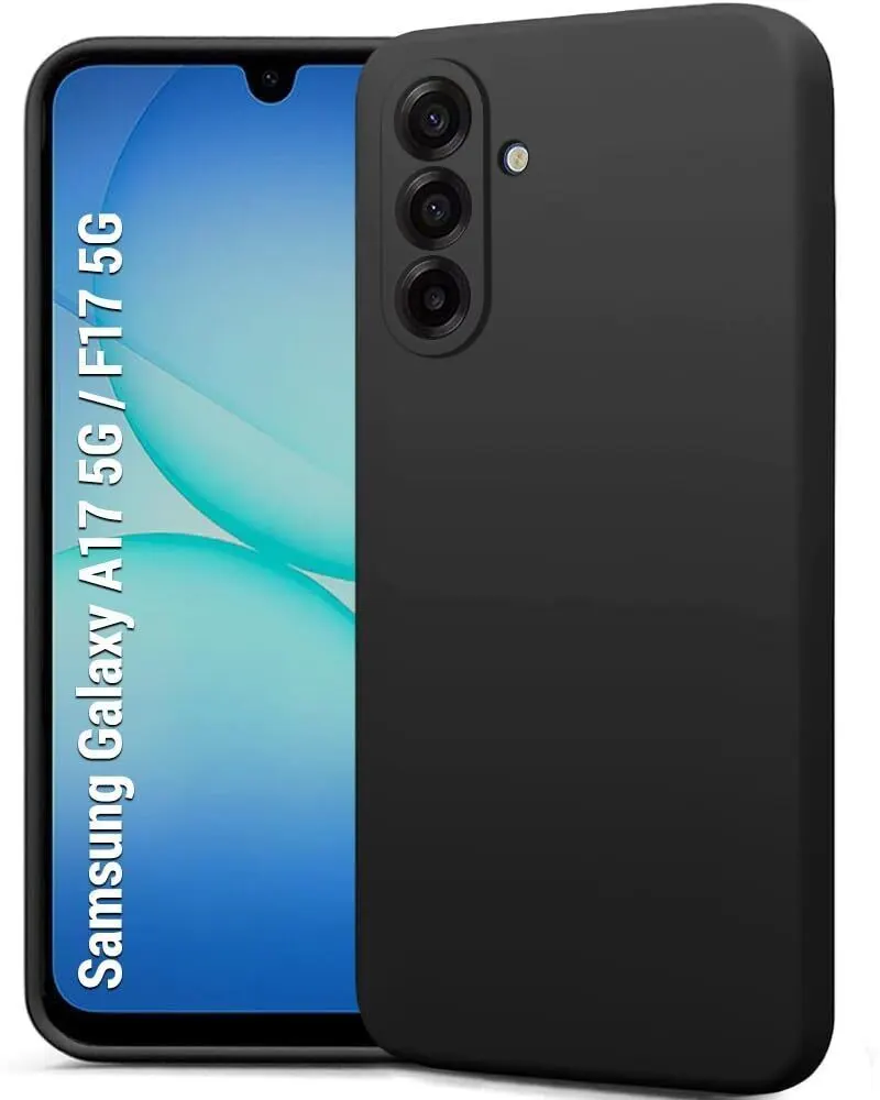 Micvir Back Cover for Samsung Galaxy M17 5G (Black, Grip Case, Silicon, Pack of: 1)