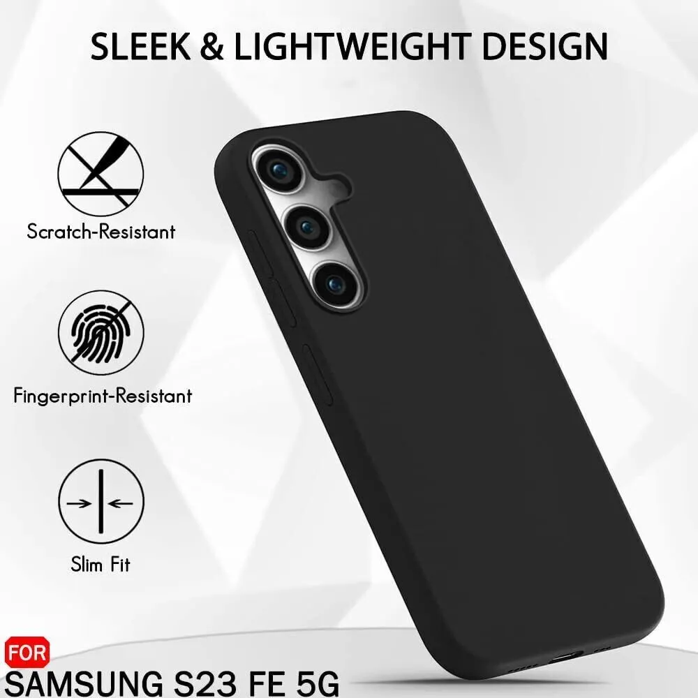 Micvir Back Cover for Samsung Galaxy S23 FE 5G (Black, Grip Case, Silicon, Pack of: 1) — image 4 of 5