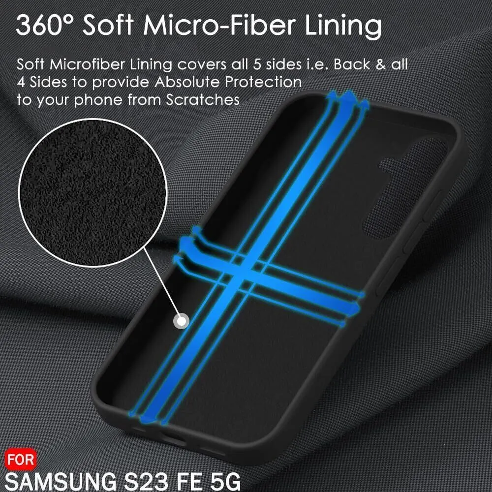Micvir Back Cover for Samsung Galaxy S23 FE 5G (Black, Grip Case, Silicon, Pack of: 1) — image 5 of 5