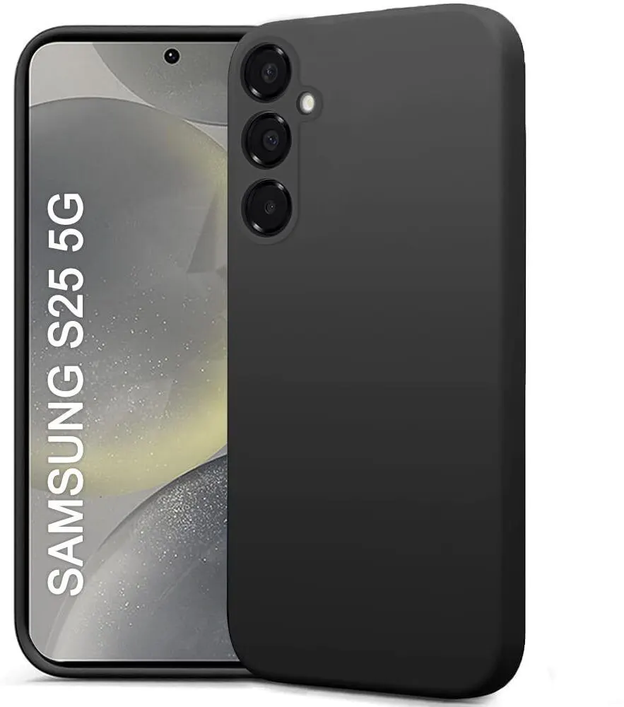 Micvir Back Cover for Samsung Galaxy S25 5G (Black, Grip Case, Silicon, Pack of: 1)
