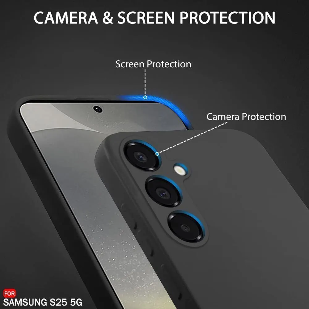 Micvir Back Cover for Samsung Galaxy S25 5G (Black, Grip Case, Silicon, Pack of: 1) — image 2 of 5