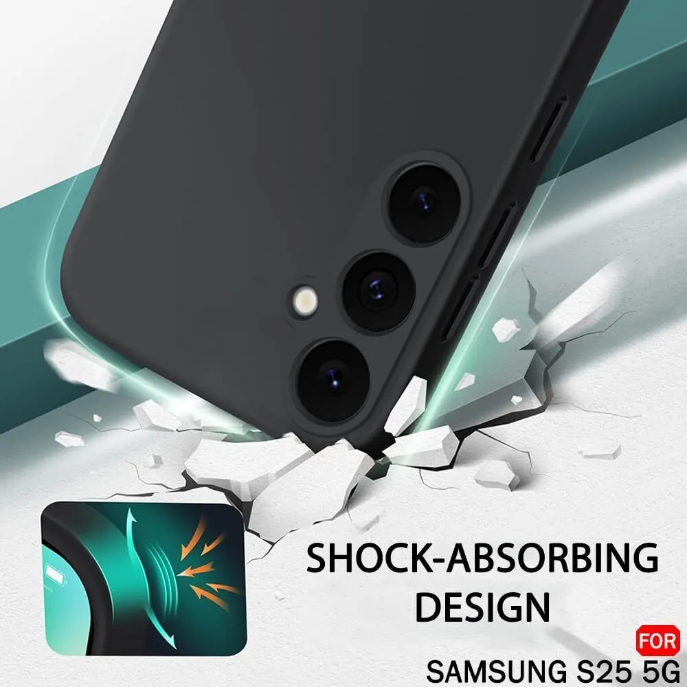 Micvir Back Cover for Samsung Galaxy S25 5G (Black, Grip Case, Silicon, Pack of: 1) — image 3 of 5