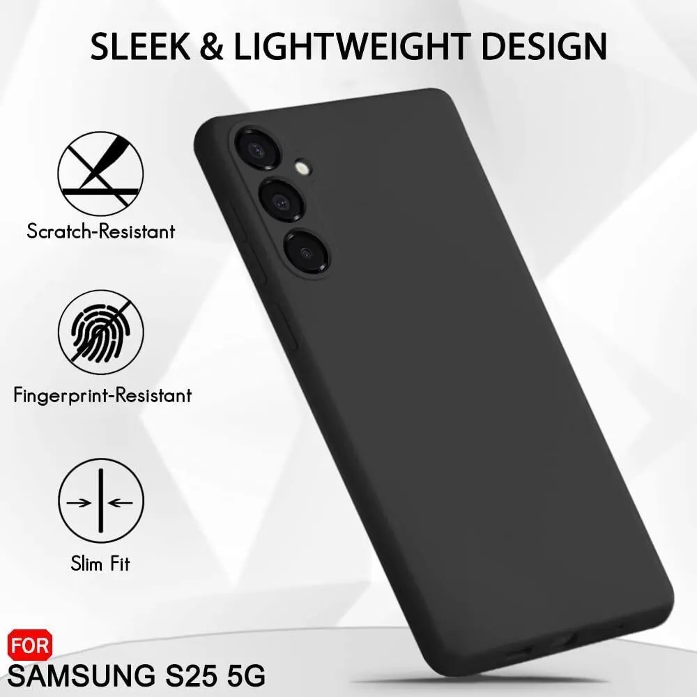 Micvir Back Cover for Samsung Galaxy S25 5G (Black, Grip Case, Silicon, Pack of: 1) — image 4 of 5