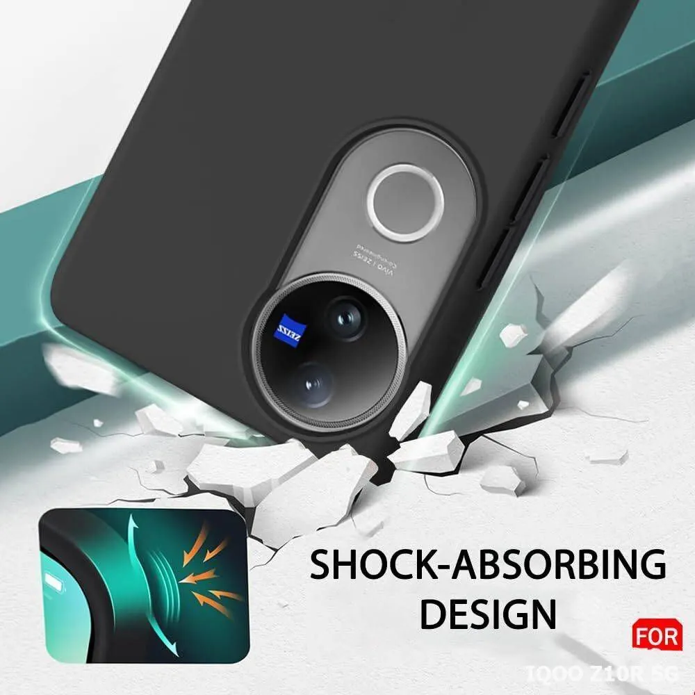 Micvir Back Cover for iQOO Z10R 5G (Black, Grip Case, Silicon, Pack of: 1) — image 3 of 4