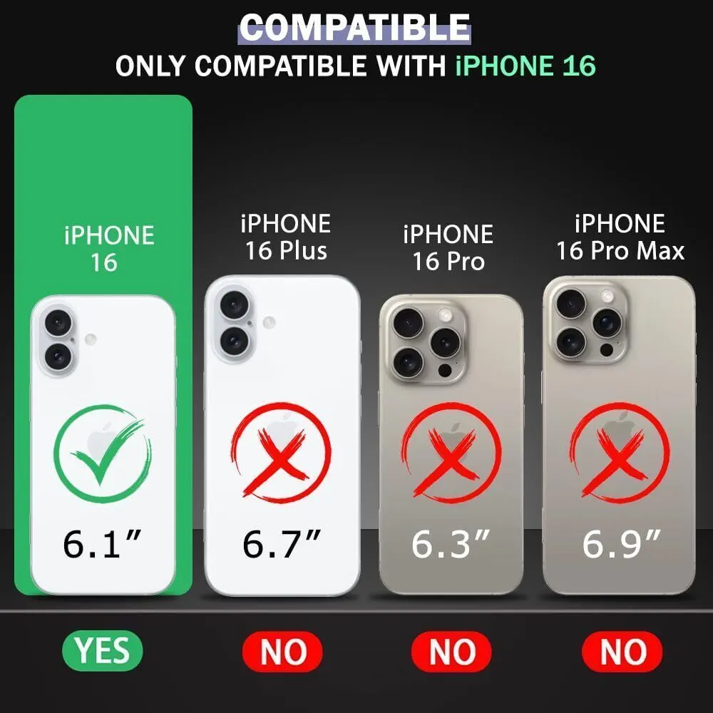 Micvir Anti Yellow Back Cover for Apple iPhone 16 (Transparent, Black, Anti-Yellow, Polycarbonate, Pack of: 1) — image 2 of 5