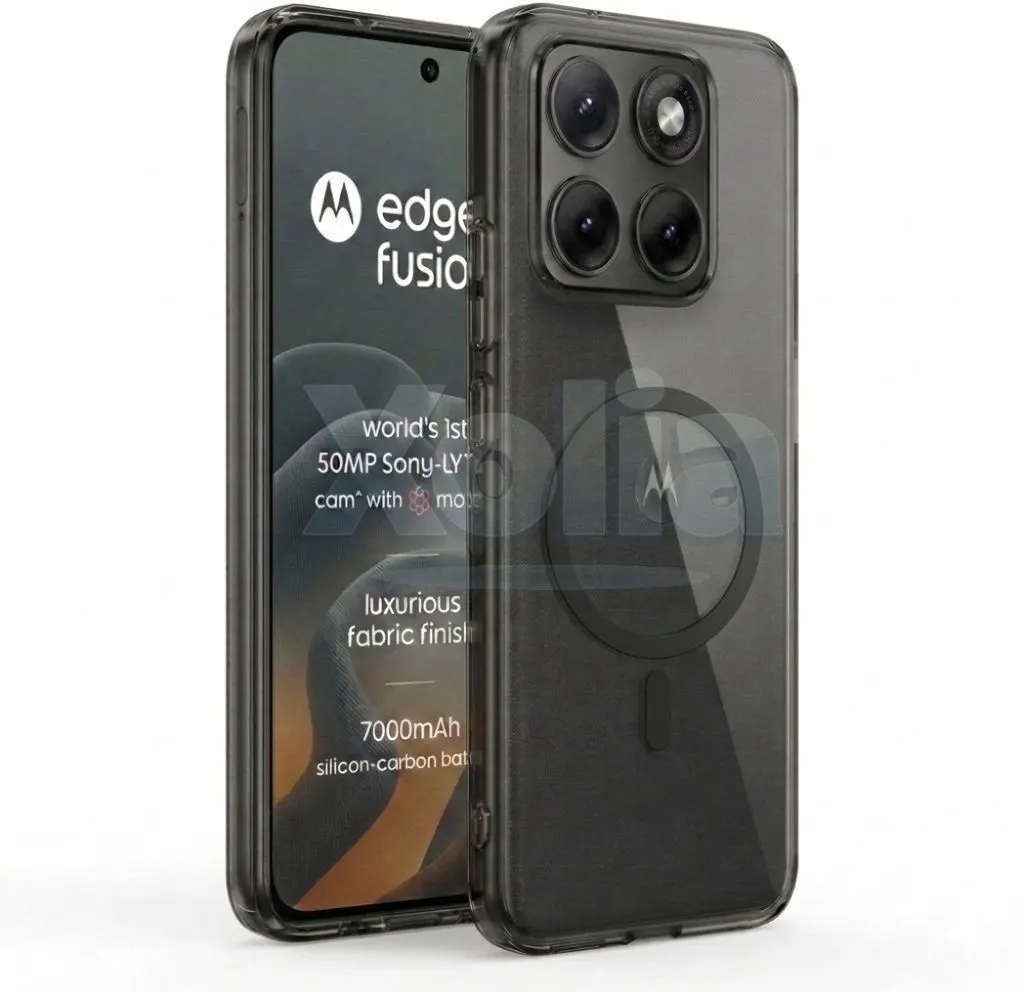 Xolia Anti Yellow Back Cover for MOTOROLA Edge 70 Fusion 5G (Black, Anti-Yellow, Polycarbonate, Pack of: 1)