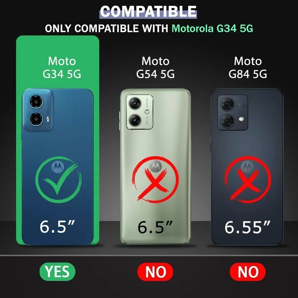 Xolia Anti Yellow Back Cover for Motorola Moto G34 5G (Black, Anti-Yellow, Polycarbonate, Pack of: 1) — image 2 of 5