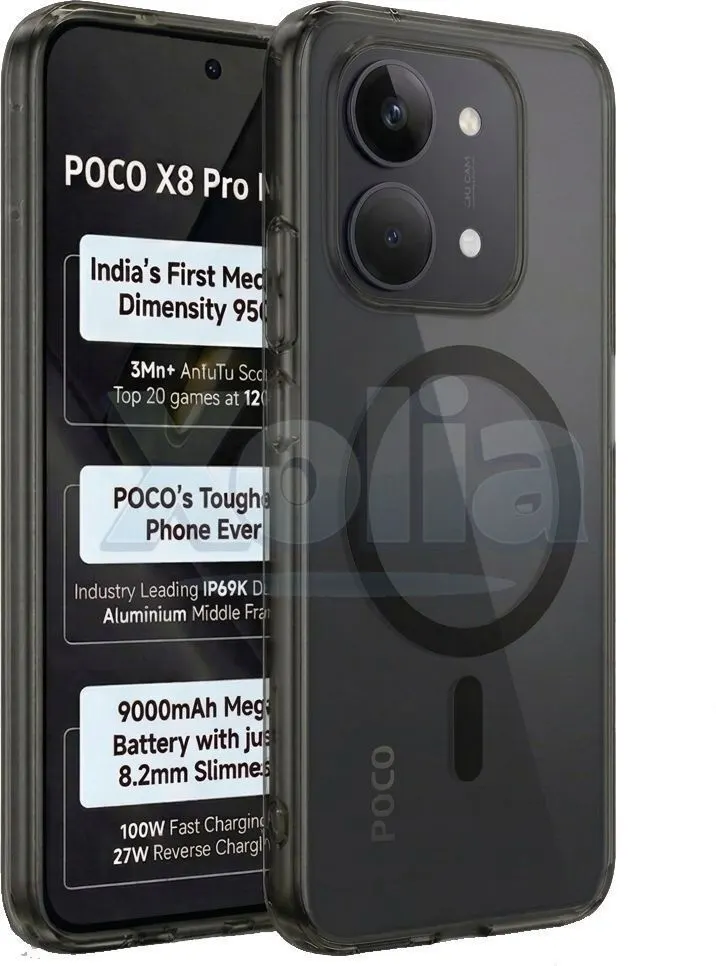 Xolia Anti Yellow Back Cover for Poco X8 Pro Max 5G (Black, Anti-Yellow, Polycarbonate, Pack of: 1) — image 1 of 5