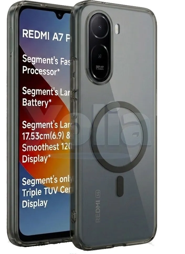 Xolia Anti Yellow Back Cover for Redmi A7 Pro 5G (Black, Anti-Yellow, Polycarbonate, Pack of: 1) — image 1 of 5