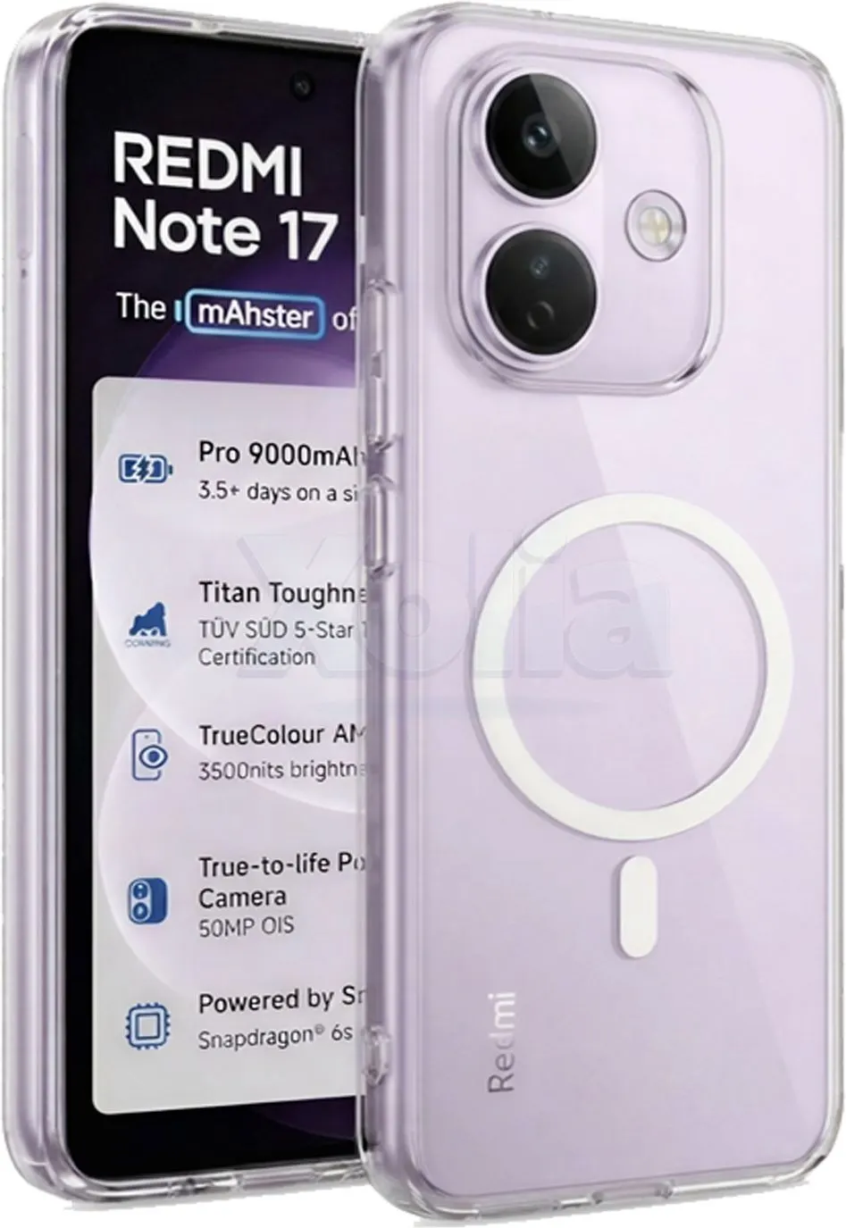 Xolia Back Cover for Redmi Note 17 Pro 5G (Transparent, Shock Proof, Polycarbonate, Pack of: 1)