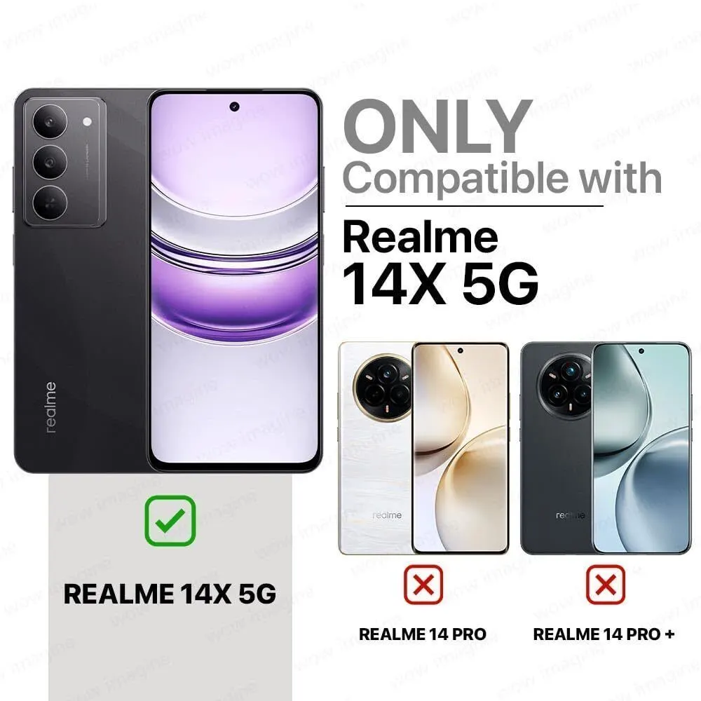 Micvir Anti Yellow Back Cover for Realme 14X 5G (Black, Anti-Yellow, Polycarbonate, Pack of: 1) — image 2 of 5