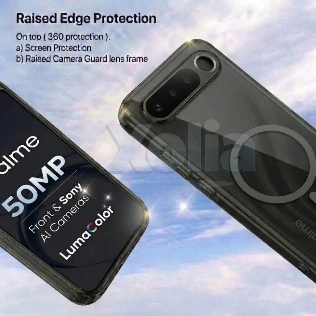 Xolia Anti Yellow Back Cover for Realme 16 5G (Black, Anti-Yellow, Polycarbonate, Pack of: 1) — image 2 of 5